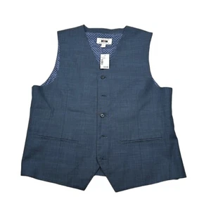 Joseph Abboud Suit Vest Mens Large Blue Cotton Blend Dressy Formal Career NEW - Picture 1 of 11
