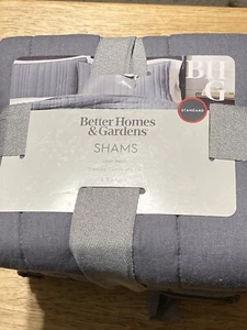 Better Homes & Garden Grey 2 CT Quilted Pillow Shams Standard 20 in X 26 in - Picture 1 of 3