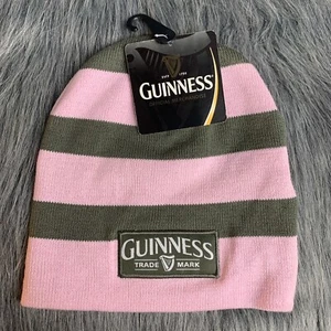 Cappello Guinness 1759 Beanie Skullcap lavorato a maglia Nuovo con etichette Donna Rosa Morbido & Verde Oliva - Foto 1 di 11