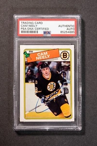 Cam Neely, Boston Bruins - signed 1988-89 Topps hockey card - PSA/DNA - Picture 1 of 2