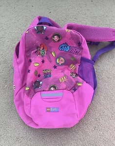 Girls Lego friends Backpack /Bag heart lake city Bottle Holder. Pink Rucksack - Picture 1 of 11