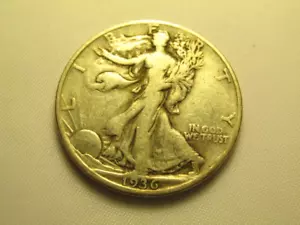 1936-D WALKING LIBERTY HALF DOLLAR CIRCULATED 3614 - Picture 1 of 2