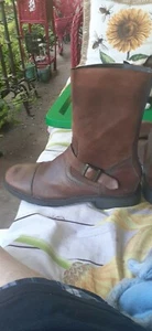 Kenneth Cole Reaction SALARY CAP Distressed Lether & Suede Buckle Zip M Boot 13M - Picture 1 of 12