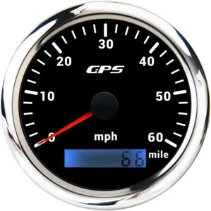 Velocímetro GPS 85 mm 0-60 MPH medidor de odómetro impermeable para coche barco marino camión - Imagen 1 de 13