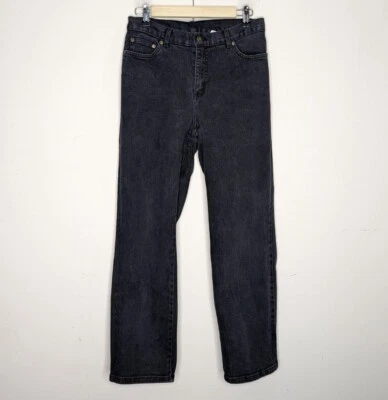 Pantalones de mezclilla negros de colección Newport News Jeanology Mom para mujer talla 12 (29x28) hechos en EE. UU. Foto 1 de 4