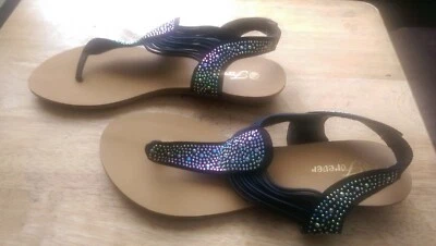 Sandalias de piedra multicolor Forever para mujer talla 8,5 Foto 1 de 4