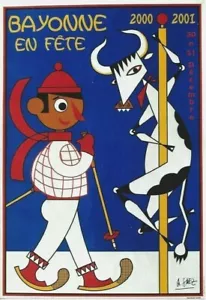 Original vintage poster BAYONNE FESTIVAL SKI SPORTS 2000 - Picture 1 of 1