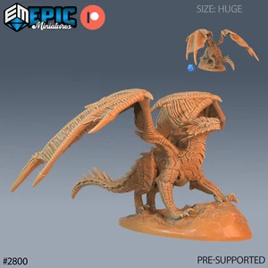 6K Resin 32mm Epic Miniatures Nickel Dragon (Huge) for D&D, Role-Play - Picture 1 of 1