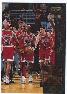 Michael Jordan & Dennis Rodman 1996-97 Stadium Club Golden Moments Card #GM3