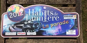 ORIGINAL VINTAGE CAR RALLY 2012 PLASTIC PLAQUE BADGE MOTOR RACING CLASSIC FRANCE - Picture 1 of 6