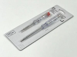 Cacciaviti Tester Elettrico Rete Set 2 Pezzi Testa Piatta VDE 100V - 250V Test - Foto 1 di 8