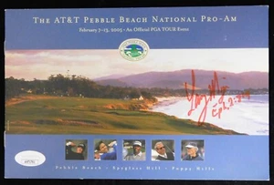 Larry Mize PGA Golfer Signed AT&T Pebble Beach 2005 Flyer Program JSA Authentic - Picture 1 of 2