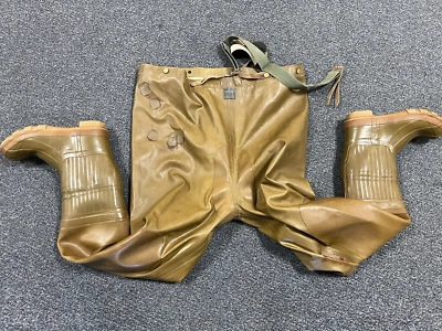 Vintage Converse Rod & Reel Rubber Fly Fishing Chest Waders boots ~ size Men's 8 - Image 1 of 4