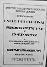BRUNSMEER ATHLETIC B V STAVELEY YOUTH AT STOCKSBRIDGE STEELS 18/3/1999 U/18 FIN