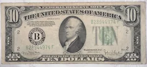 1934d 10 Dollar Fr 1705W Federal Reserve Note New York Circulated - Picture 1 of 2