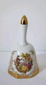Vtg Fragonard Kleiber Bavaria W Germany Porcelain Gold Bell. 22 Karat. - Picture 1 of 14