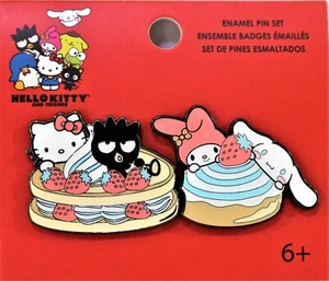 Loungefly Hello Kitty Friends Pastry Pin Set Badtz-Maru My Melody Cinnamoroll - Picture 1 of 1