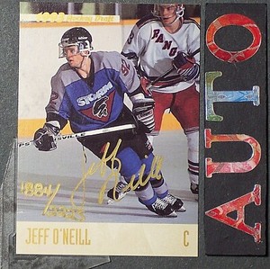 JEFF O'NEILL  RC  1993  Classic AUTOGRAPHS  #AU8  AU/2225  ROOKIE  Maple Leafs