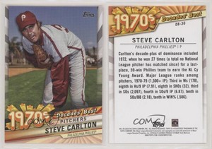 2020 Topps Decades Best Pitchers Steve Carlton #DB-36 HOF