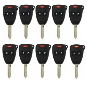 10* Remote Key Shell for 05-2014 Dodge Chrysler Jeep 3BT OHT692427AA KOBDT04A - Picture 1 of 6