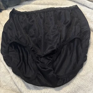 VINTAGE SEIDIGES NYLON GRANNY PANTY SLIP HANES VOLLE FIGUR Gr. 9 - Bild 1 von 14