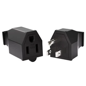 1 Set Extension Cord Ends Electrical Plug and Connector NEMA 5-15R 15A 125V B... - Picture 1 of 6