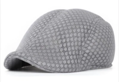 GORRA GABBIE A CUADROS HOMBRES ~ Franela Malla Tejida Gatsby Golf Pato Newsboy Transpirable Foto 1 de 4