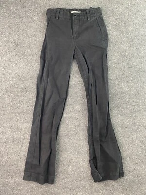 Pantalones chinos Vince para mujer 0 negros denim ajustados pierna ajustada lino mezcla de algodón Foto 1 de 4