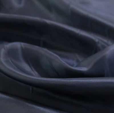 Deko-Taft glänzend leicht Futterstoff Beckleidungsstoff Meterware in nacht blau - Bild 1 von 3