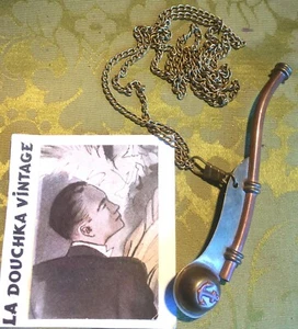 ENGLISH 1920s BOATSWAIN'S PIPE WHISTLE~BRASS/COPPER~MADE IN ENGLAND~MINT VINTAGE - Picture 1 of 10