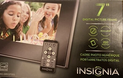 INSIGNIA DIGITAL PICTURE FRAME FORMAT 7" SCREEN NS-DPFO712G- Brand New - Image 1 of 2