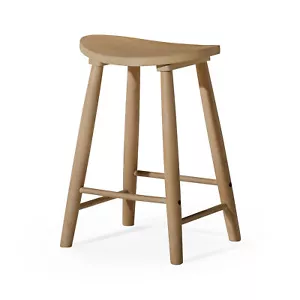 Maven Lane Luna Counter Stool in Light Oak Wood Finish (For Parts) - Picture 1 of 6