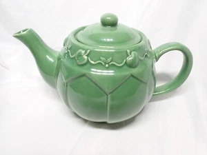 Green apple teapot was told it was from Cracker Barrel 10" long and 6" tall - Picture 1 of 5