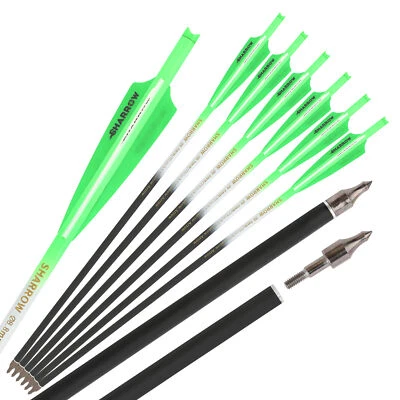 16''17''18''20''22'' Archery Crossbow Bolts Carbon Arrows Bow Hunting Target - Image 1 of 4