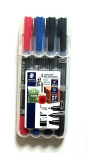 STAEDTLER 4 Lumocolor duo permanent Marker Wasserfest DRY SAFE - Bild 1 von 1