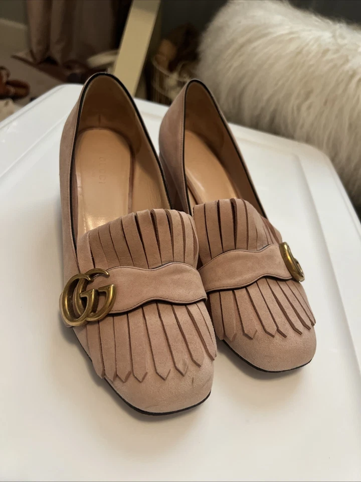 Zapatos mocasines Gucci GG Marmont con flecos 37,5 Foto 1 de 4