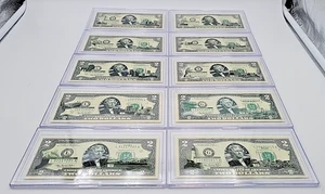 2003 $2 Green Seal Idaho West Virginia Maryland New Jersey Maine Note Lot. H76 - Picture 1 of 12