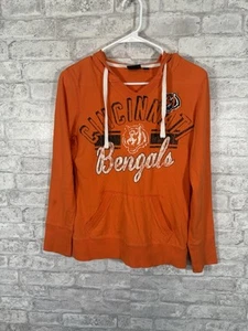 Cincinnati Bengals NFL Women’s Orange Hoodie Size Medium STAIN - Picture 1 of 8