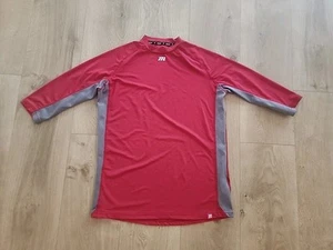 Maurcci Elite Baseball Shirt Red Gray YM youth Medium 95% Poly 5% Spandex  - Picture 1 of 4