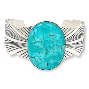 Jay King Gallery Collection Chilean Turquoise Oval Cuff Bracelet. 6-3/4" - Picture 1 of 3