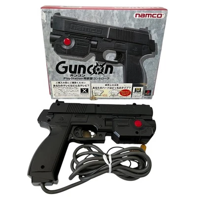 NAMCO Black Guncon Light Gun Gcon Controller - PlayStation 1 PS1 PSX PSOne F5 - Image 1 of 4