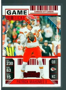 2024 Panini Contenders Game Ticket Red Patrick Mahomes #50 Chiefs - Bild 1 von 1