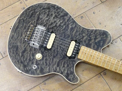 Music Man AXIS Tribute 20th Anniversary Used 2012 Maple Trans Black w/Hard Case - Image 1 of 4