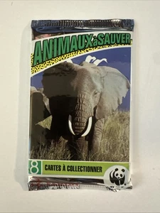 1992 Panini WWF Wildlife in Danger Elephant ungeöffnete Packung - Bild 1 von 2