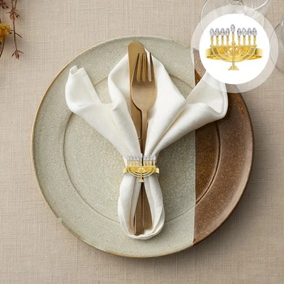  6 Pcs Fermatovaglioli Anello Portatovagliolo Decorazione Da Tavolo - Immagine 1 di 4