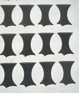 Tina, 32x43”Cocktail Spandex Stretch quadratische Ecken, Tischdecke schwarz! 31,5”Lx31,5W - Bild 1 von 2