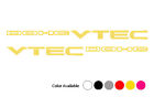 VTEC DOHC HONDA CIVIC 16.5" X 1" VINYL DECAL STICKER - SET OF 2 