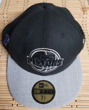 New Era Detroit Pistons Hat Cap Fitted Mens 7 5/8 Black Grey NBA Basketball Mens