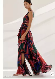 Anthropologie PatBO Cut-Out Maxi Dress SZ 6 - Picture 1 of 5