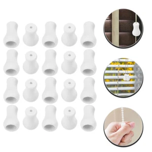 20 Pcs Draw Rope Knob Accessories Replacement White Blind Pull Cord Knobs - Picture 1 of 11